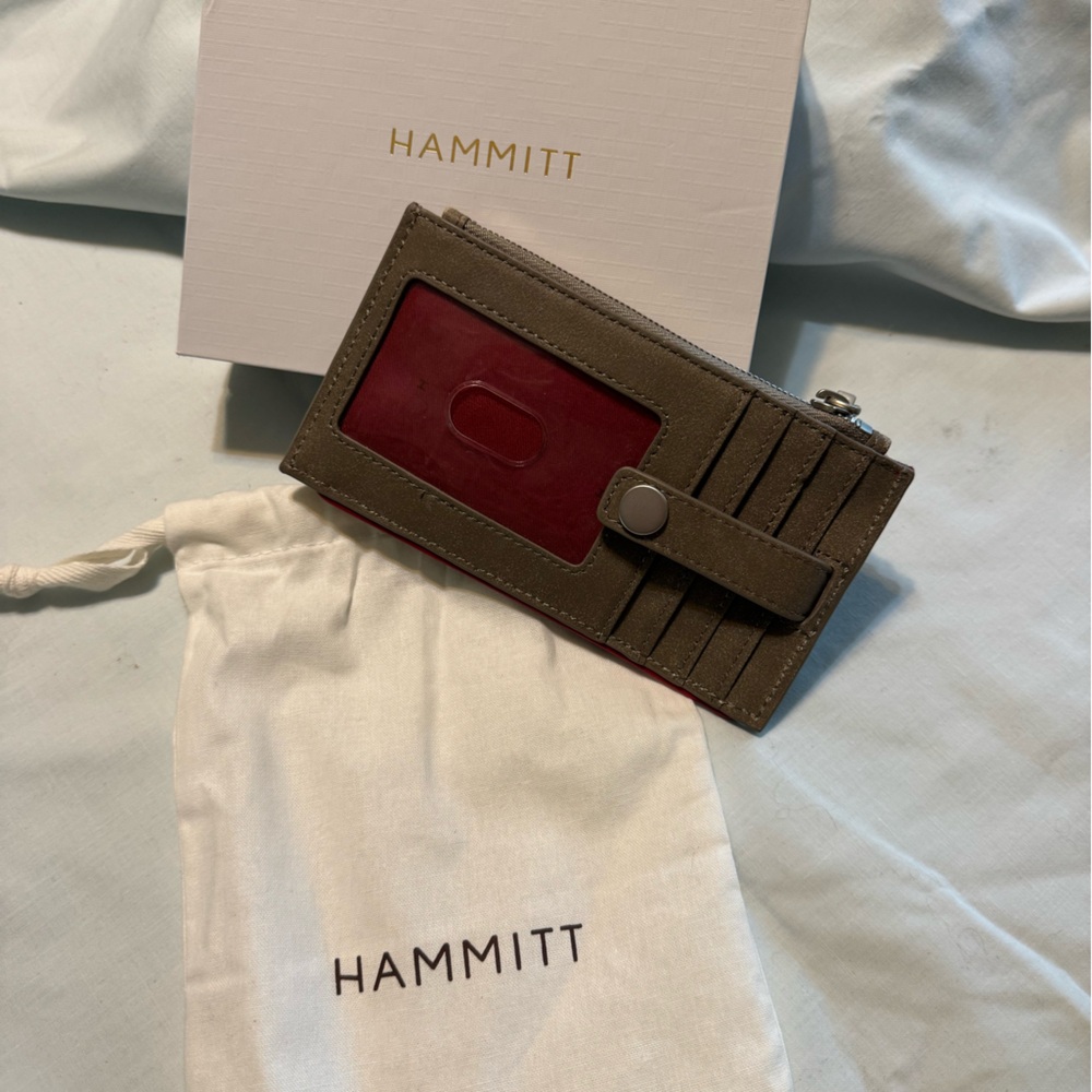 Hammitt Olive and Burgundy Card Wallet